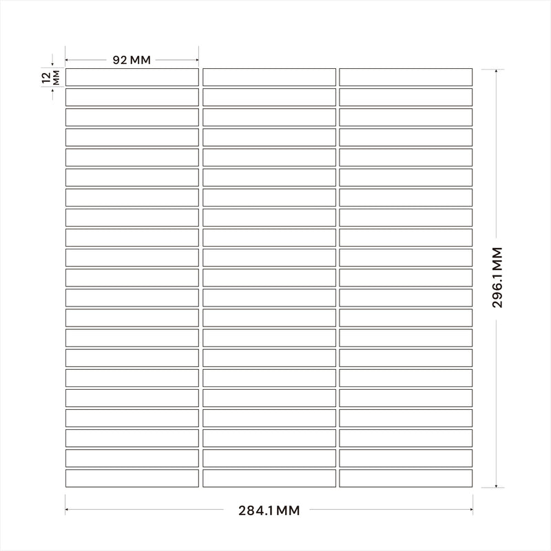 Porcelain Mosaic | Kit Kat | 12x92 | CT129216 | Gloss