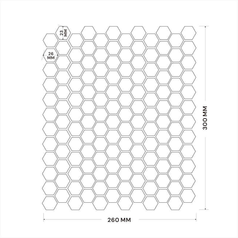 Porcelain Mosaic | Carrara | 23x26 | LJK2339 | Matt