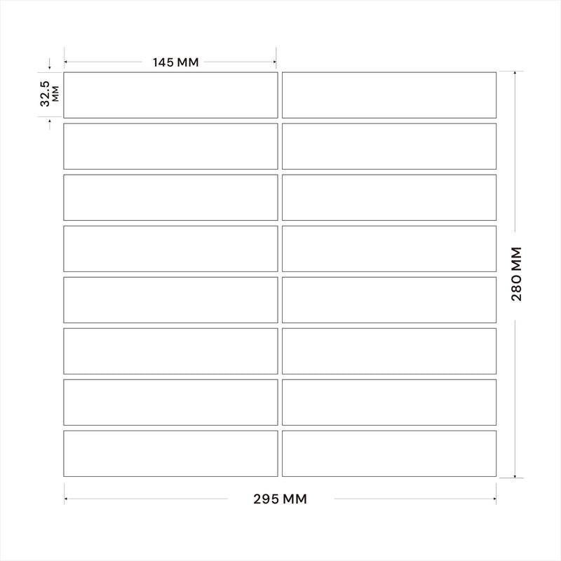 Porcelain Mosaic | Kit Kat | 32.5x145 | SZ108 | Matt