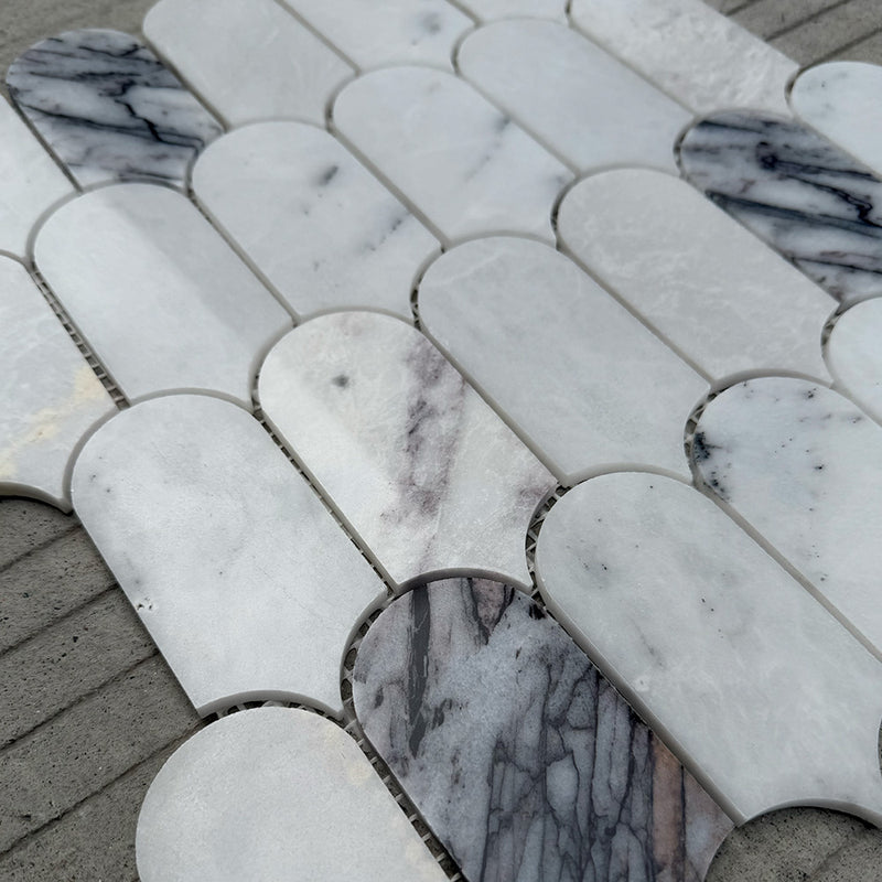 Crazy Pave Marble Mosaic Emperador Dark XXMSD316346 Polished