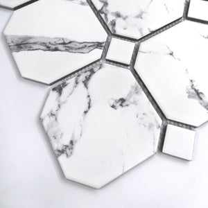 Porcelain Mosaic | Carrara | 95x95 | KJ95201 | Matt