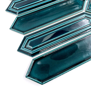 Porcelain Mosaic | Long Hexagon | 48x198 | KLC198708 | Gloss