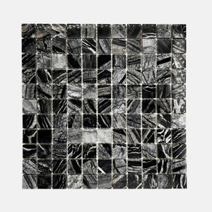 Square Marble Mosaic Fossil Wood LB07 Polished