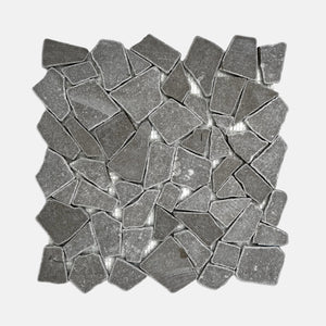 Crazy Pave Marble Mosaic Cinderella Grey LC02 Tumbled