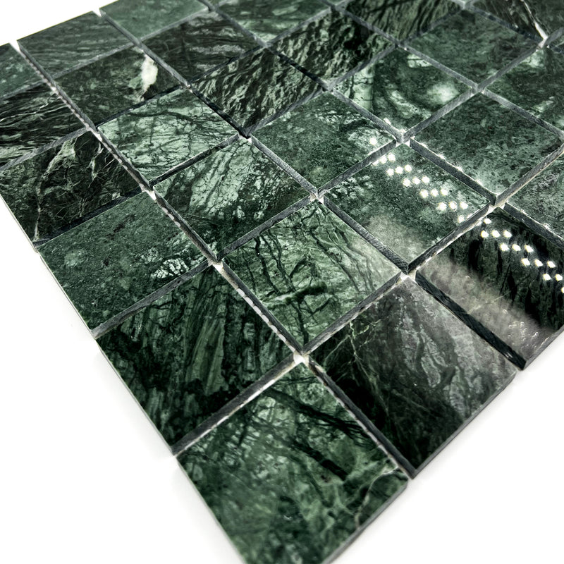 Square Marble Mosaic Green LG08 Polished