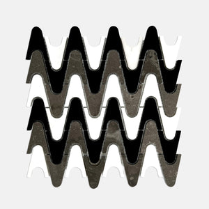 Special Marble Mosaic Black White Grey LG17 Polished