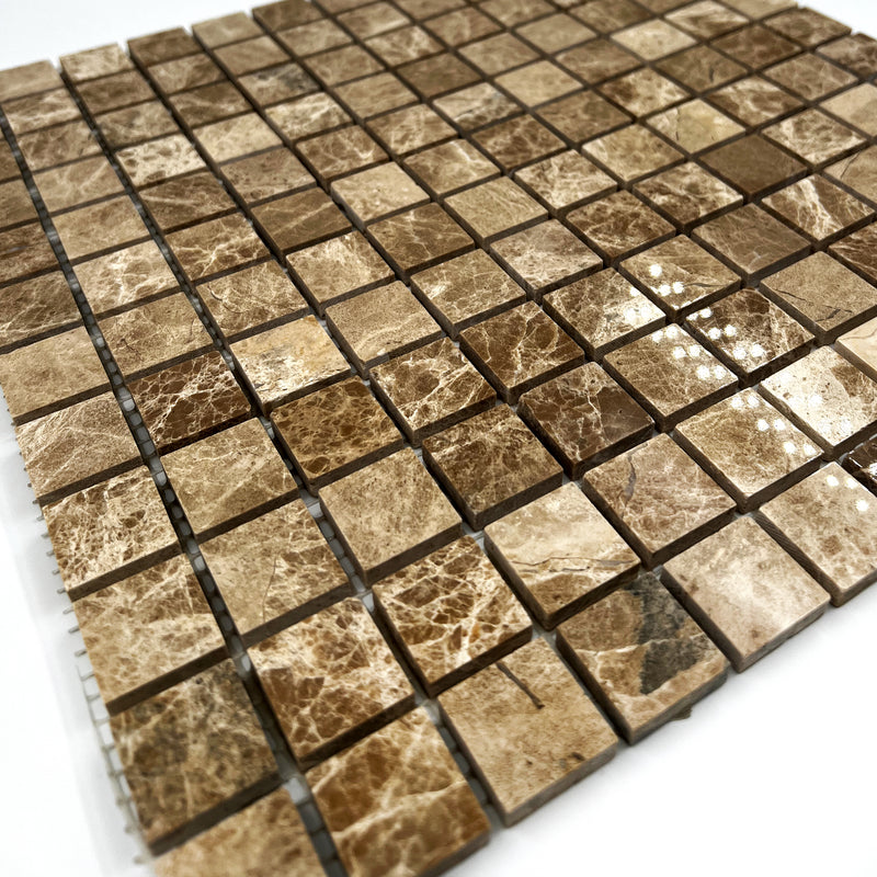 Square Marble Mosaic Emperador Light LV05 Polished