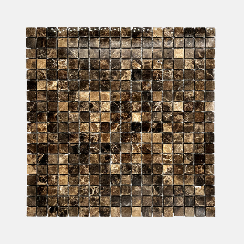 Square Marble Mosaic Emperador Dark LV06 Polished