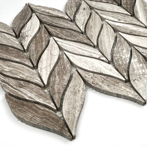 Special Marble Mosaic White Wood Grain LV10 Polished