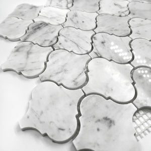Baroque Marble Mosaic Carrara White LW11 Polished