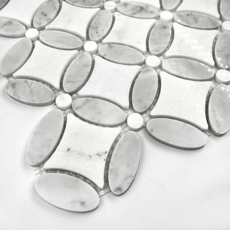 Special Marble Mosaic Carrara White LW31 Polished