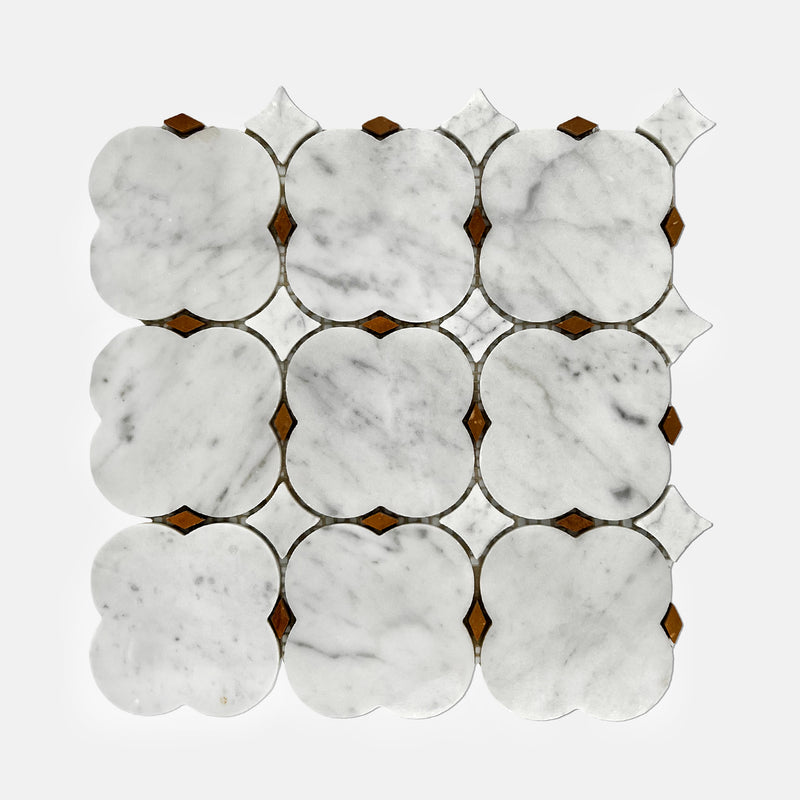 Special Marble Mosaic White Steel LW32 Polished