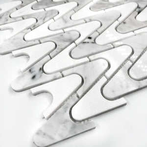 Special Marble Mosaic Yugoslavia Carrara White LW35 Polished