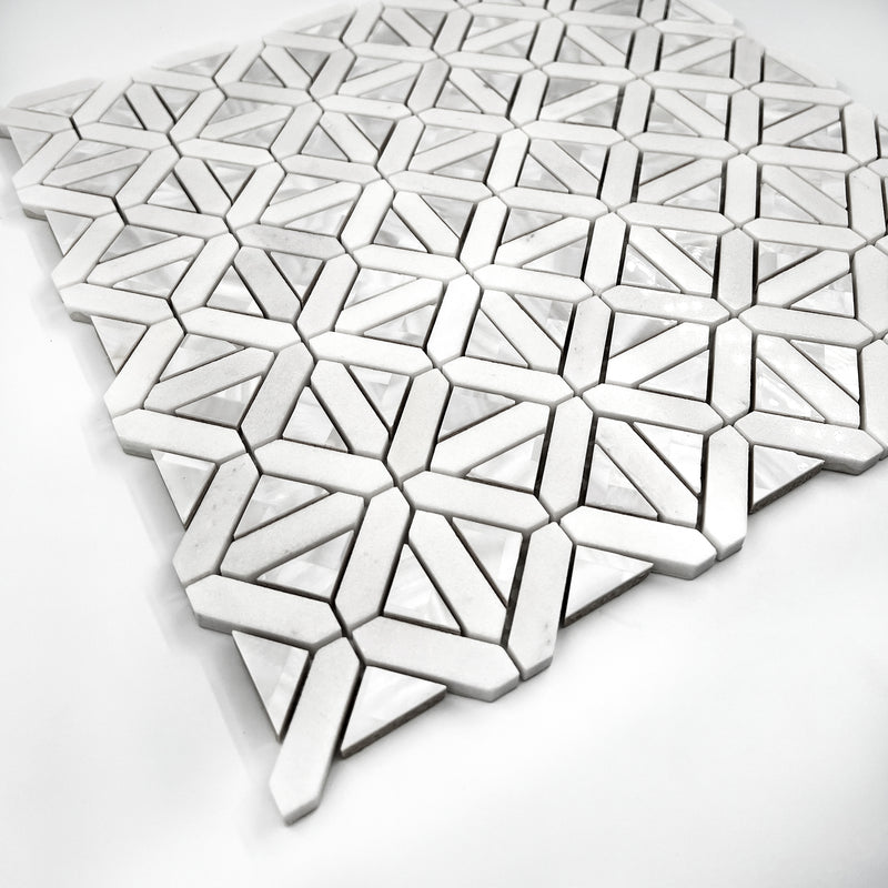 Special Marble Mosaic Yugoslavia White LW39 Polished