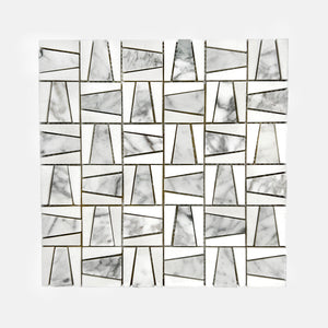 Special Marble Mosaic Yugoslavia Carrara White LW40 Polished