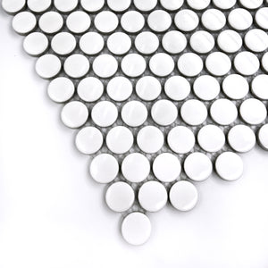Porcelain Mosaic | Penny Round | D19 | NK1916 | Gloss
