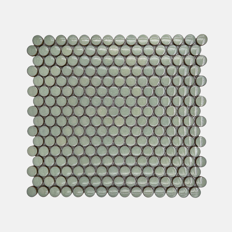 Porcelain Mosaic | Penny Round | D19 | NKJ1942 | Gloss