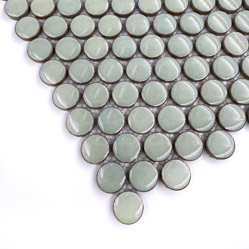 Porcelain Mosaic | Penny Round | D19 | NKJ1942 | Gloss